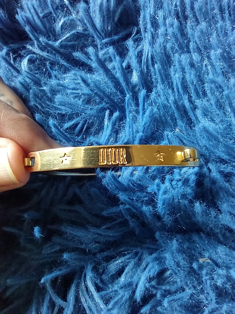 Dior Gold Star Bangle Bracelet